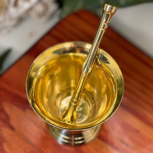 Brass Mortar & Pestle