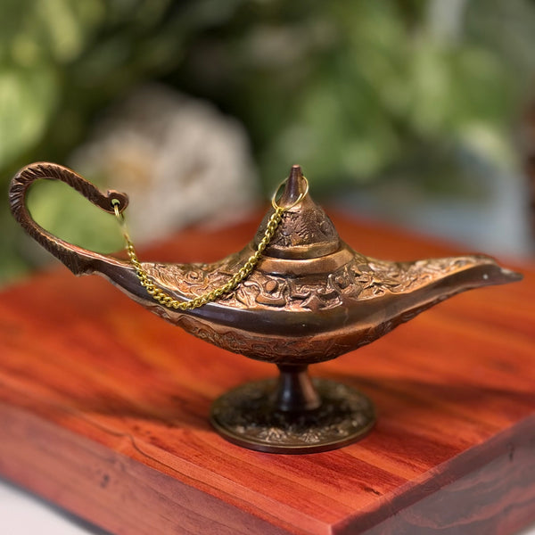 Brass Aladdin Lamp (6'') with Copper Finish
