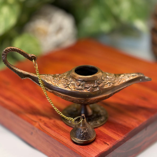 Brass Aladdin Lamp (6'') with Copper Finish