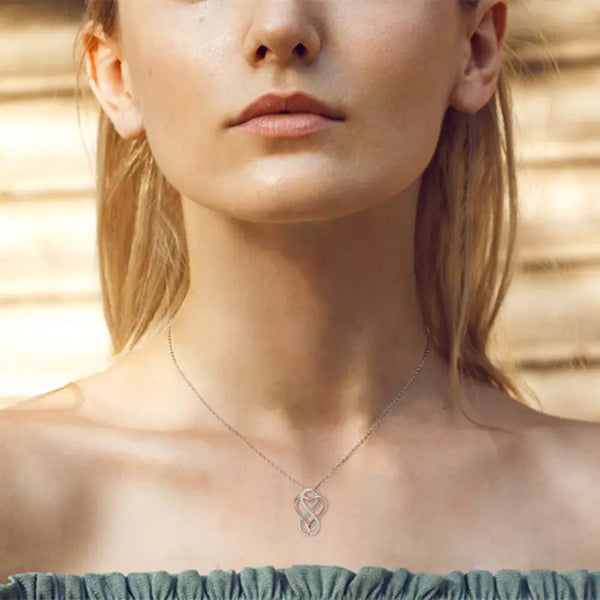 Moissanite Infinity Heart Necklace