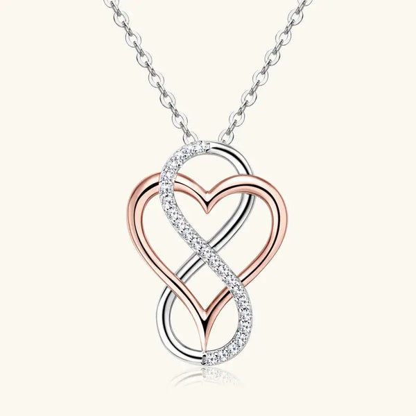 Moissanite Infinity Heart Necklace