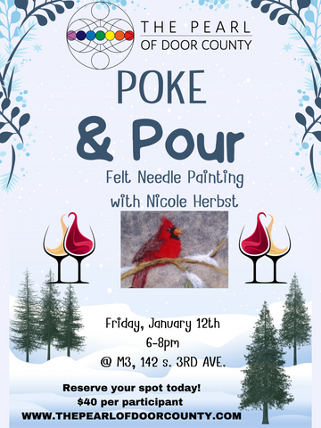 Poke 'n Pour Needle Felt Painting with Nicole Herbst | Friday, January 12th (6-8PM)