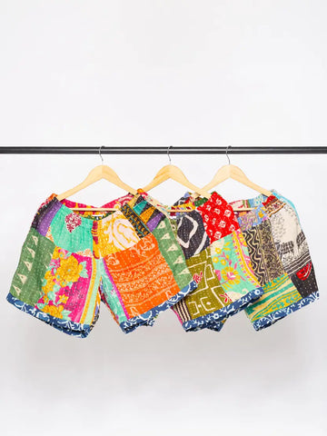 Cotton Kantha Shorts
