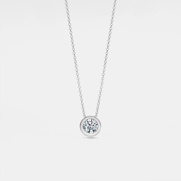 Round Moissanite Pendant Necklace