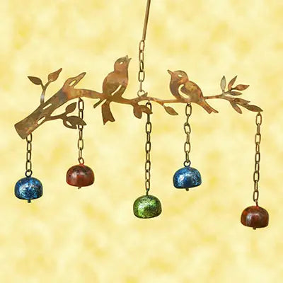 Multicolor Birds w/Bells Wind Chime