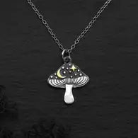 Sterling Silver Mushroom Necklace