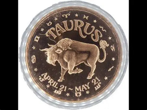 Zodiac Design 1 oz Pure .999 Copper Round Bullion Coin in Capsule