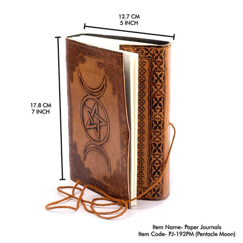 Pentacle Moon Leather Journal