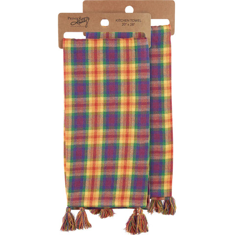 Pride Plaid Kitchen Towel