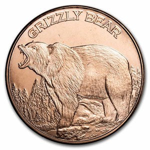 Wildlife Design 1 oz Pure .999 Copper Round Bullion Coin in Capsule
