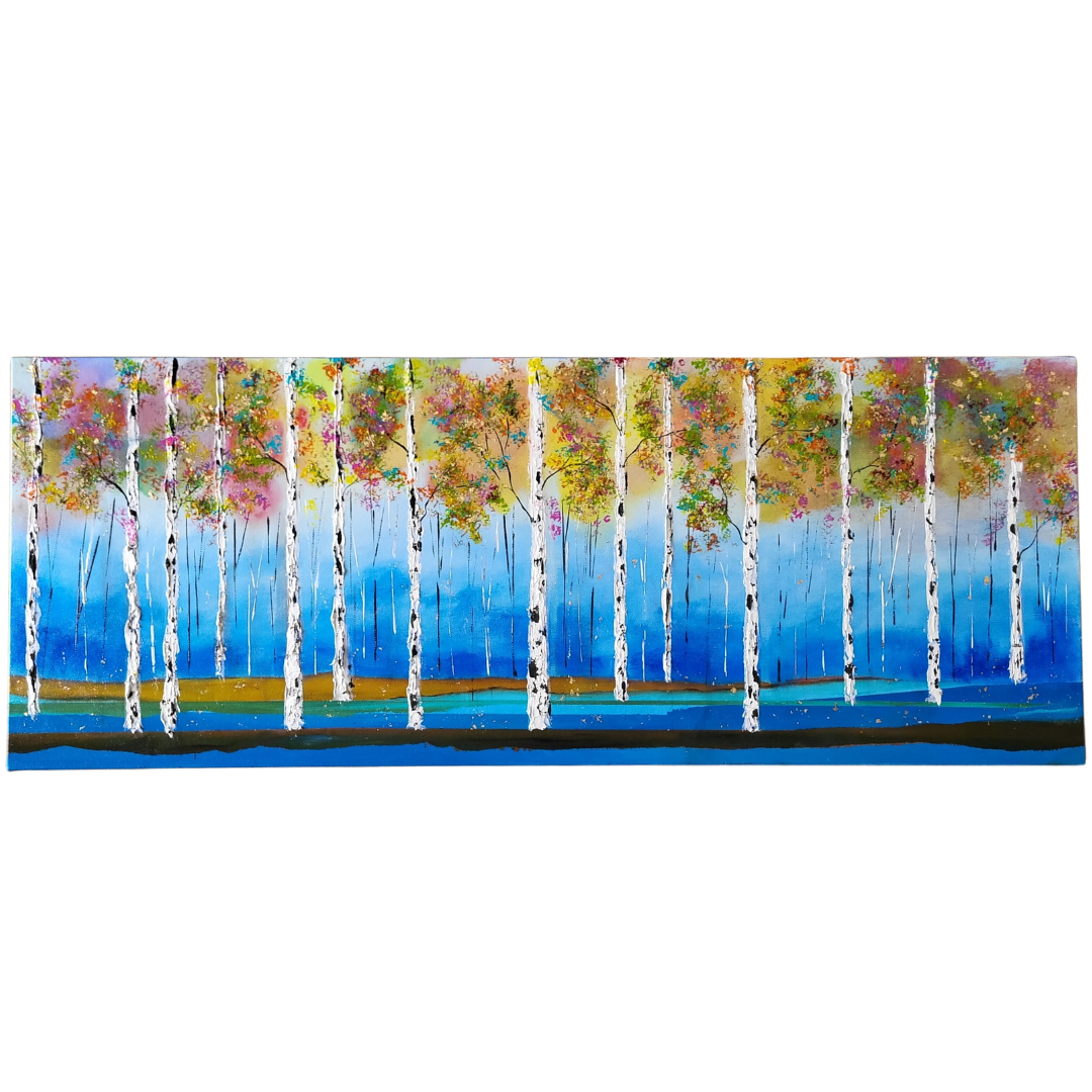 The Joy of Trees - by Terry Lundahl - 16"x40" Acrylic