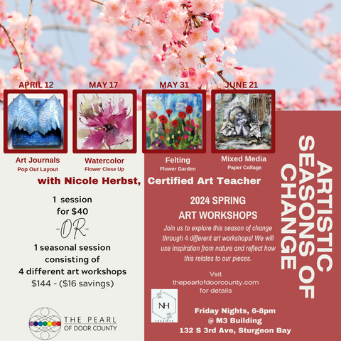 ARTISTIC SEASONS OF CHANGE - SPRING/SUMMER WORKSHOPS - ALL SUPPLIES INCLUDED!!!