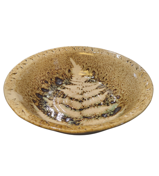 Fern dishes - Beige and Brown by Liz Butler