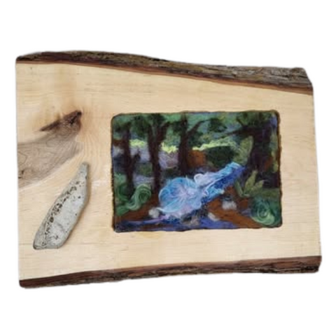 "A Walk In The Woods" - Live Edge Original Felt Painting by Nicole Herbst