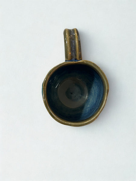Blue Glaze Diagonal Spiral  - Liz Butler