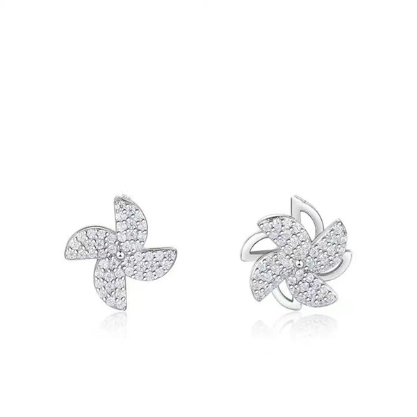 Windmill Fidget Spinner Stud Earrings