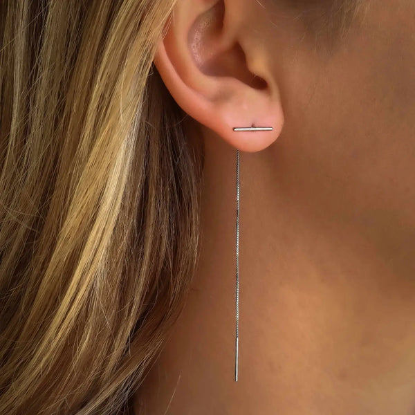 Sterling Silver Thread Earrings
