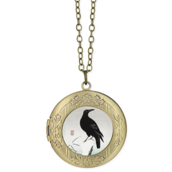 Raven Fine Art Gold Locket Necklace