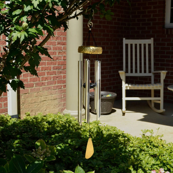 Gold Hammered Wind Chime - 31"