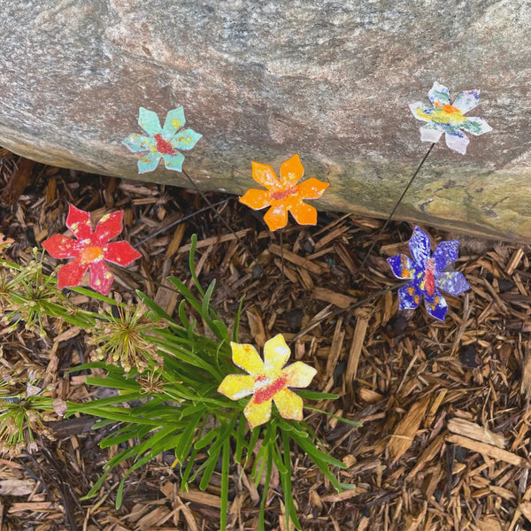 Medium Copper Enamel Flower