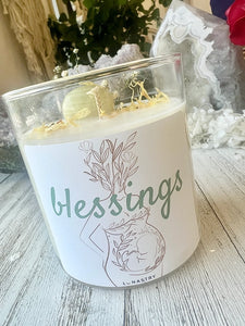 Lunastry Soy Wax & Crystal Candles - Pregnancy Blessings