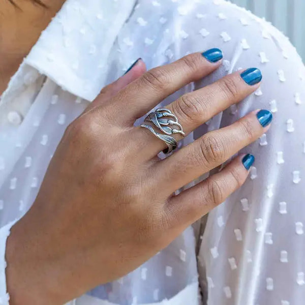 Sterling Silver Adjustable Kelp Ring