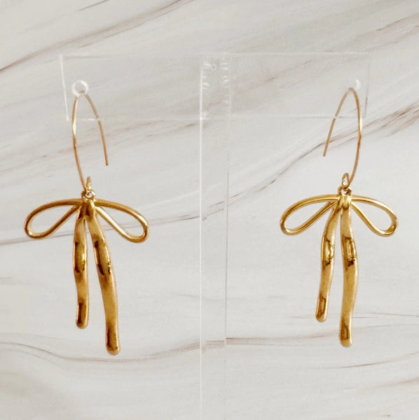 Stylist Bow Drop Earrings - Ellison + Young