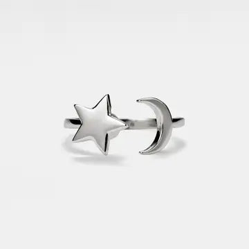 Star and Moon Adjustable Fidget Rings