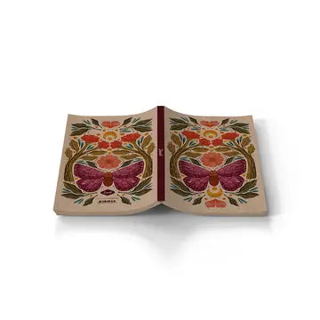 Purple Wings Kraft Layflat Notebook