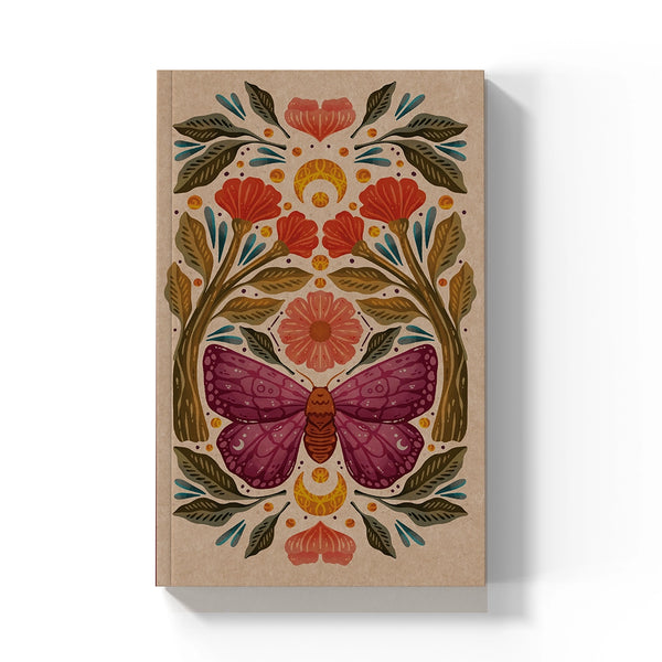 Purple Wings Kraft Layflat Notebook