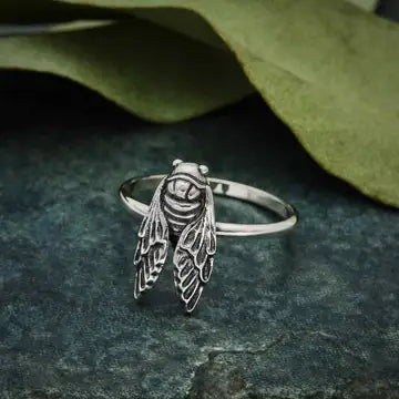 Sterling Silver Cicada Ring