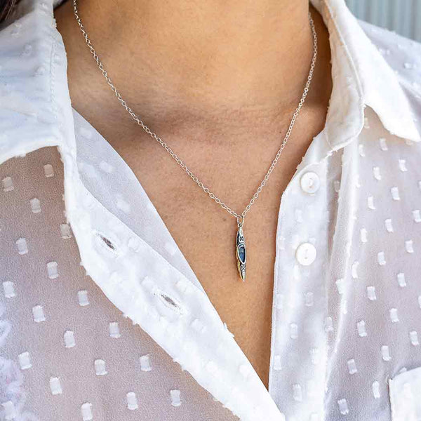 Sterling Silver Kayak Necklace