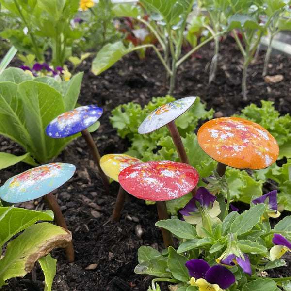 Small Enamel Mushrooms