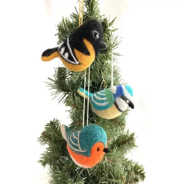 Felt Bird Ornament - Assorted