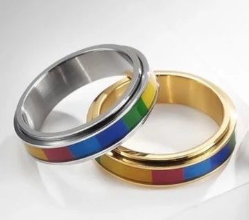 Rainbow LGBTQ Fidget Ring – The Pearl of Door County