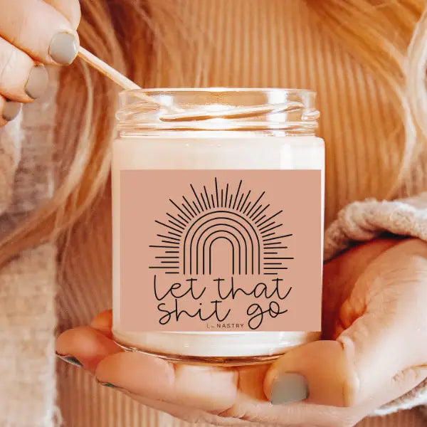 Let That Shit Go Soy Wax & Crystal Candle