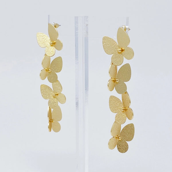 Four Butterflies Drop Down Earrings - Ellison + Young