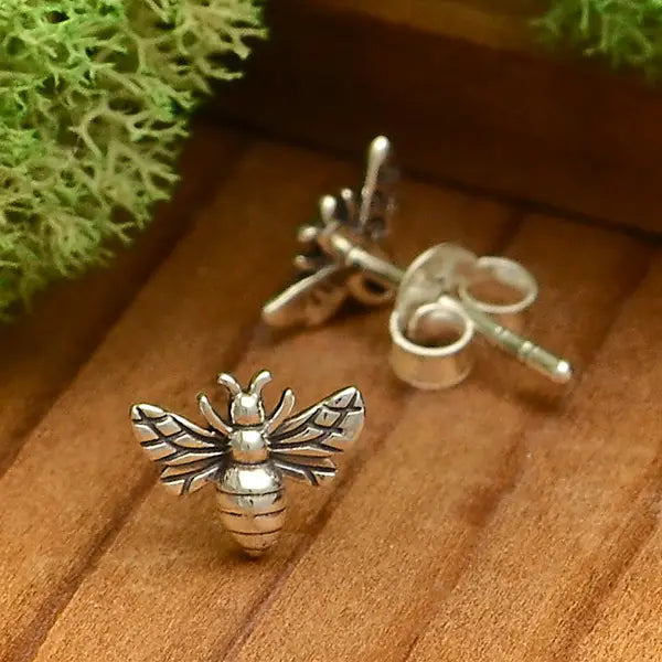 Tiny Bee Post Earrings