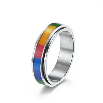 Rainbow LGBTQ Fidget Ring