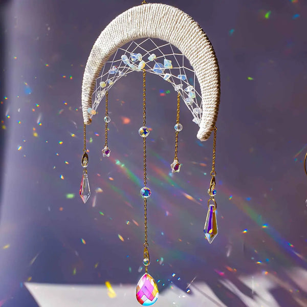 Fantasy Opalite Moon Prism Suncatcher