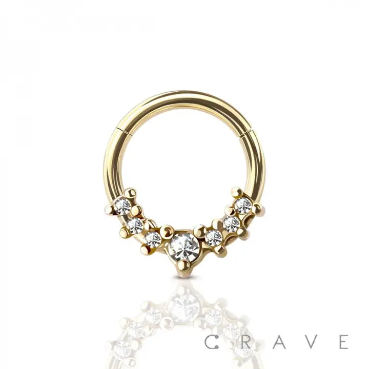 316L SS Hinged Segment Clicker for Nose Ring - Septum Ring