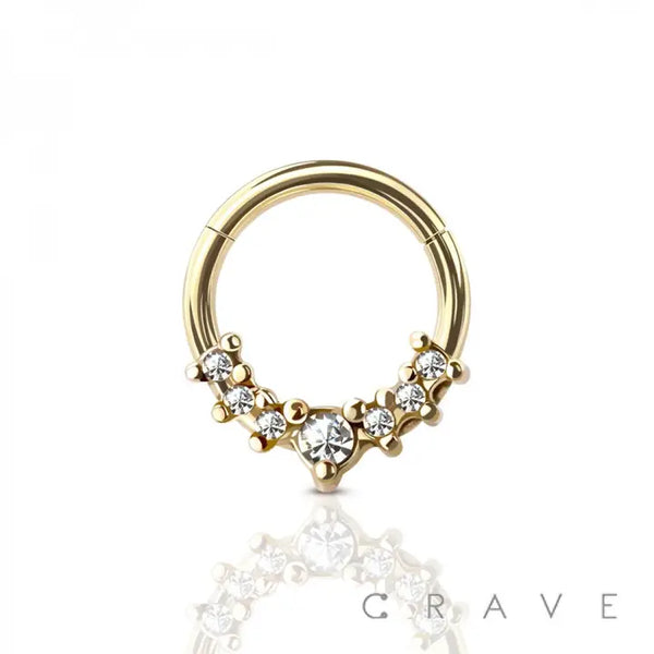 316L SS Hinged Segment Clicker for Nose Ring - Septum Ring
