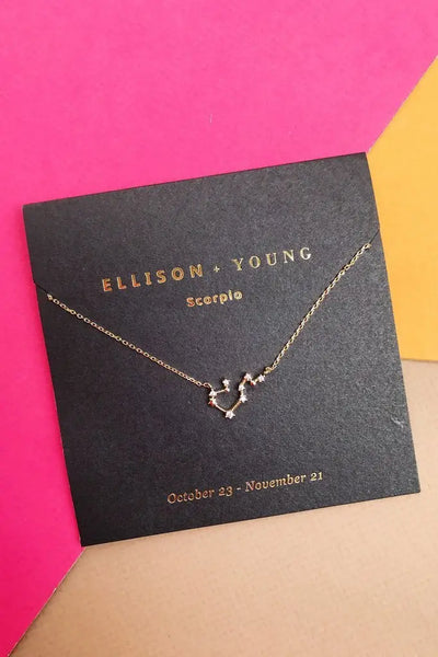 Gold Plated Zodiac Constellation Necklaces - Ellison + Young