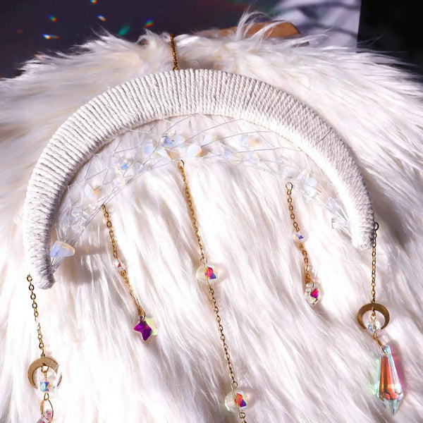 Fantasy Opalite Moon Prism Suncatcher