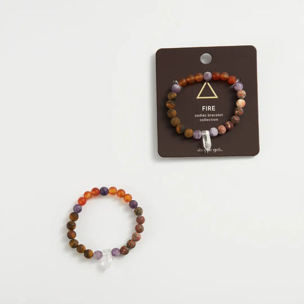 Element Crystal Bead Bracelet Collection: Fire