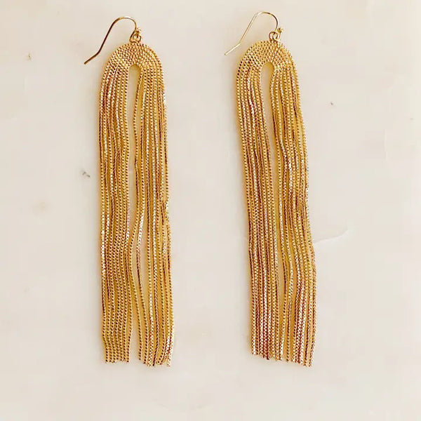 Strands of Chain Earrings - Ellison + Young