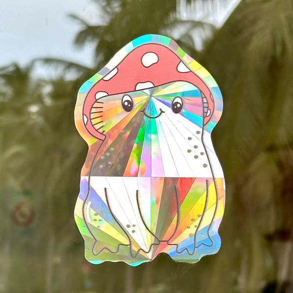 Shroomie Bloomie - Mushroom Suncatcher Window Sticker