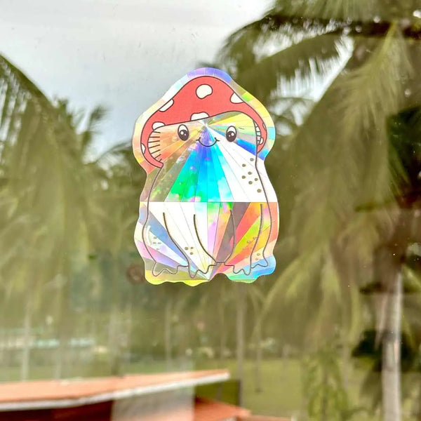 Shroomie Bloomie - Mushroom Suncatcher Window Sticker