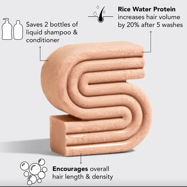 Rice Water Protein Shampoo Bar for Hair Growth