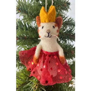 Felt Dancing Cat Ornament